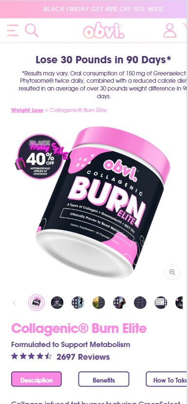 MyObvi product display page